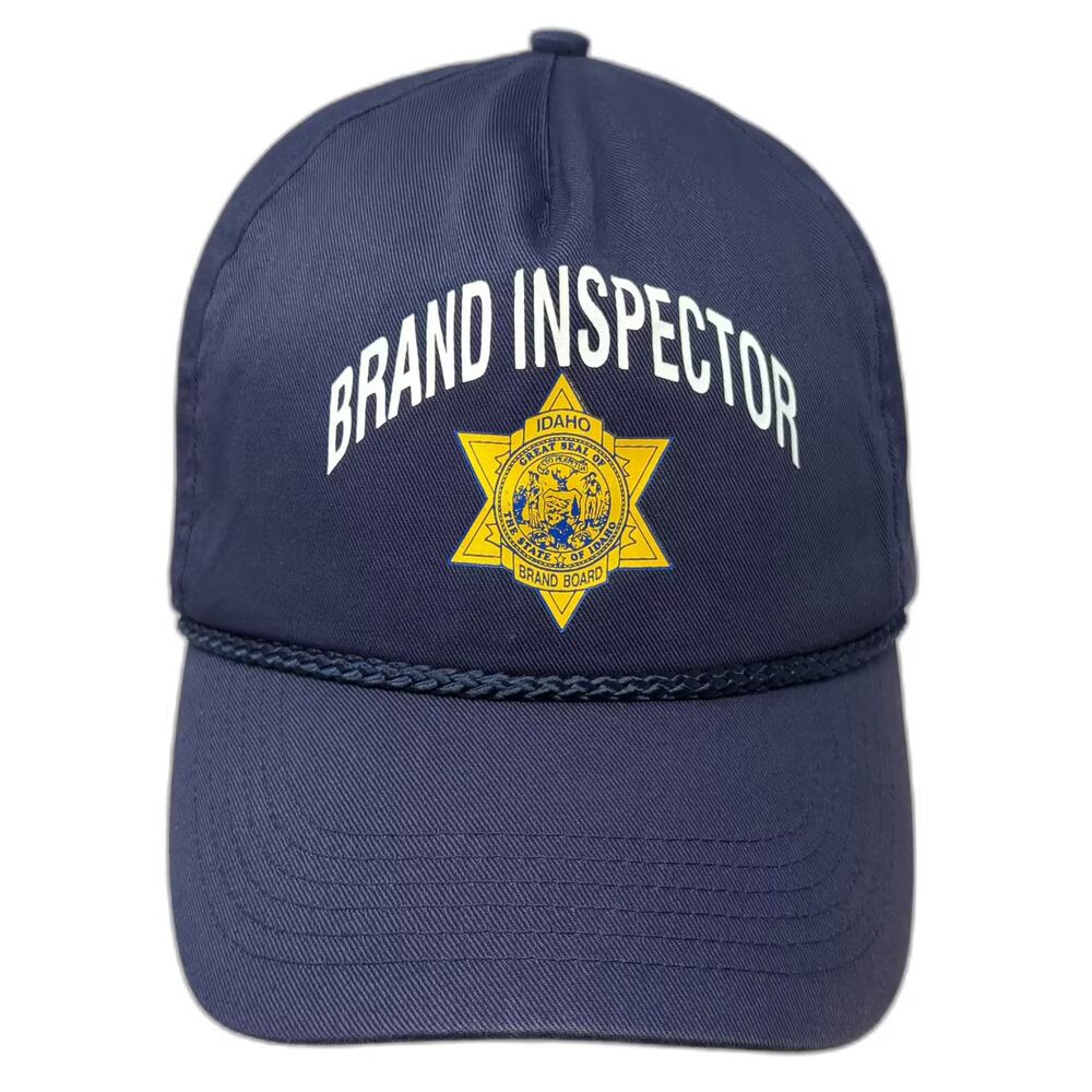 Cameo 5 Panel Blue Hat OS Idaho Brand Inspector Rope Snapback Cotton Adjustable